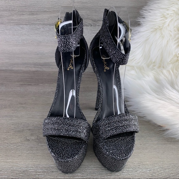Qupid Platform Ankle Strap Open Toe Heel Size 8 - Picture 8 of 8